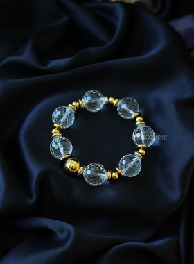 高档珠宝天然白水晶手链女款手串小众高级感闺蜜礼物