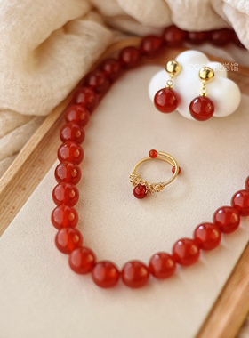 【超有氛围感】无染色巴西玛瑙串珠 项链高端大气冯宝宝同款