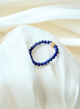 【命中注定是富婆】阿富汗天然青金石戒指指环女小众设计钱币