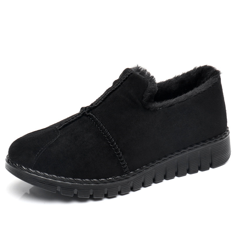 2025秋冬季老北京布鞋豆豆女鞋加绒韩版平底休闲鞋棉鞋黑色工作鞋,淘宝优惠券,粉丝福利购,淘宝优惠卷