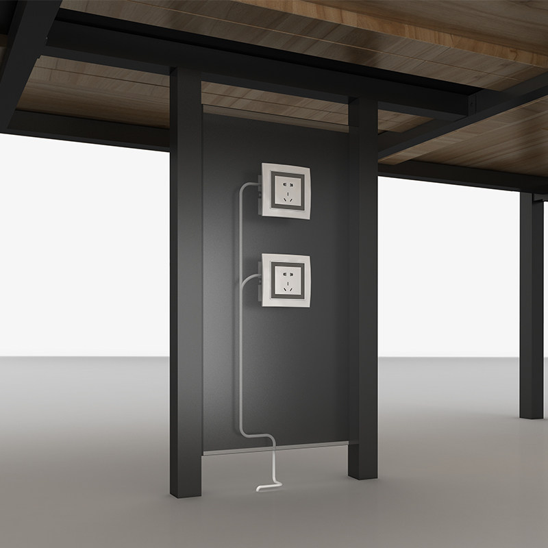 现代简约6/8人小型会议桌子办公室长条桌椅组合原木色工作台家具