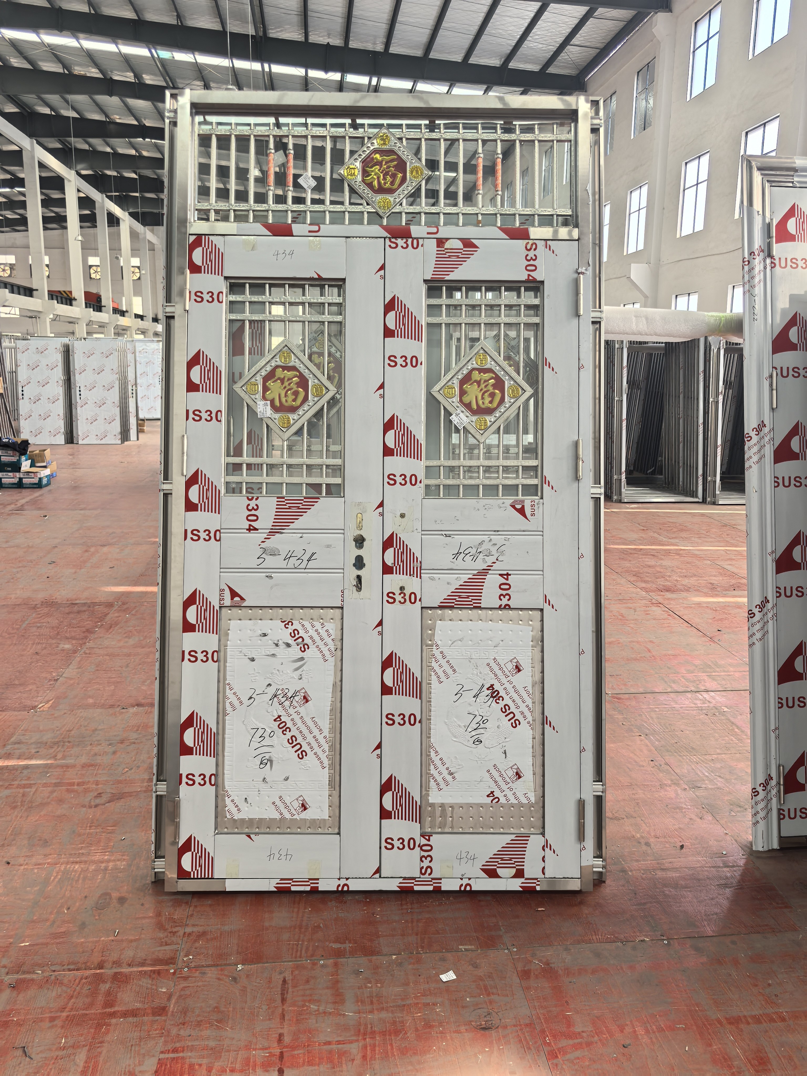 定制304不锈钢门双开门农村自建房进户门子母门家用防盗别墅大门,淘宝优惠券,粉丝福利购,淘宝优惠卷