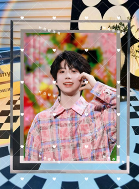 TF家族四代陈奕恒周边水晶相框玻璃摆台创意摆件定制生日礼物应援