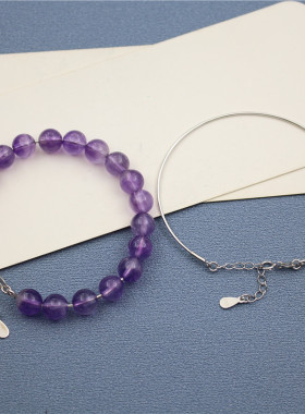 S925纯银镀金可拆卸螺丝手圈光面手环女简约小众个性手镯热卖手链