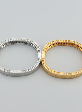 欧美文艺复古宫廷拉丝手镯戒指套装小奢个性女式手饰品