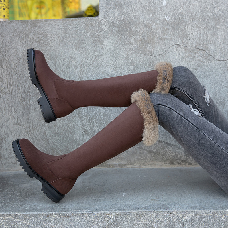 2025冬季新款东北雪地靴女长筒高筒长靴平底加厚加绒棉靴41大码43,淘宝优惠券,粉丝福利购,淘宝优惠卷