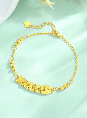 年年有鱼手链女S925纯银锦鲤礼物