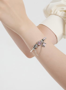 手镯S925纯银手链套装手串饰品女