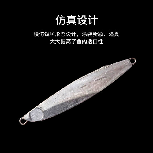 万亚岸抛慢摇小铁板假饵鱼钩渔具路亚锚鱼本色饵铅鱼饵20g40g - 图2
