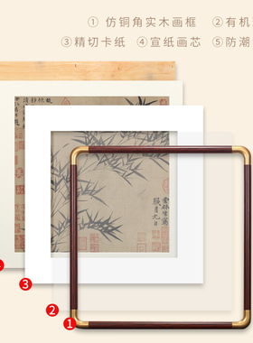 古代名画装饰画国画新中式客厅背景墙面挂画卧室饭厅餐厅兰花壁画