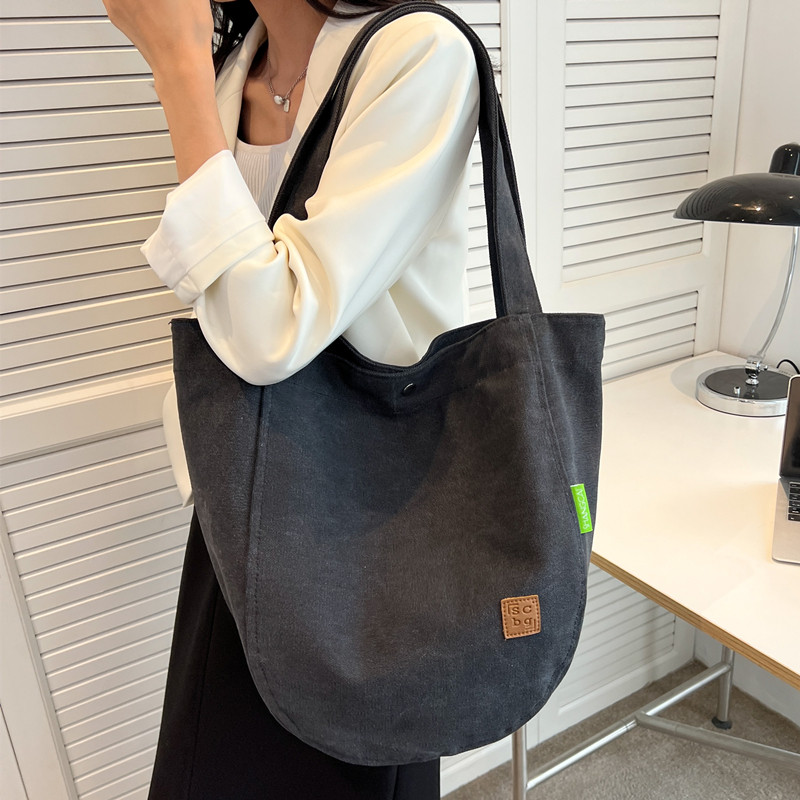 大容量帆布包包女夏ins韩风学生上课手提袋子休闲百搭单肩托特包,淘宝优惠券,粉丝福利购,淘宝优惠卷