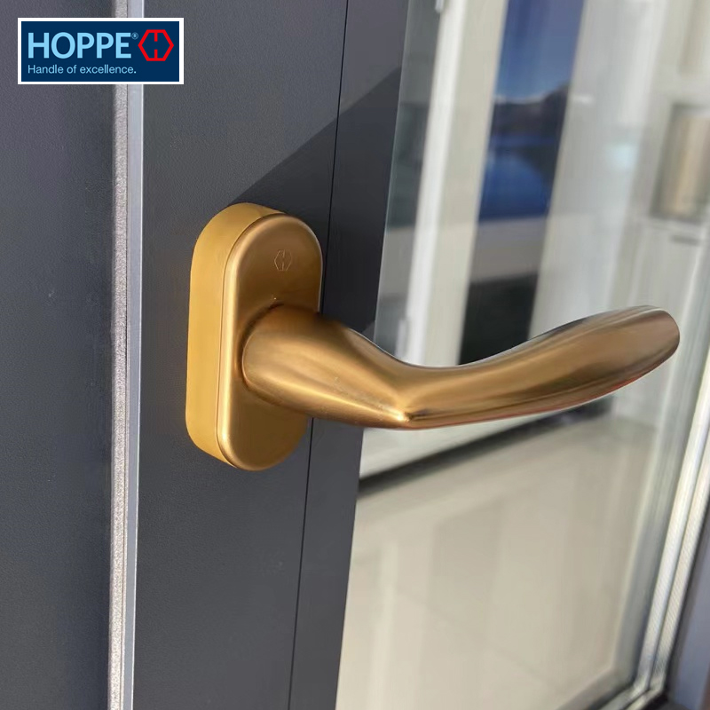 HOPPE德国进口好博执手0515断桥窗户把手平开窗纱窗拉手方轴黑色 - 图1