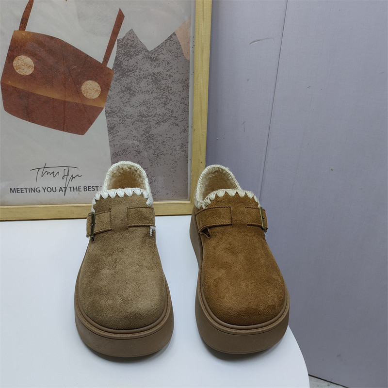 工厂直销2025冬款女鞋圆头厚底加绒增高防滑勃肯鞋外贸鞋女勃肯鞋,淘宝优惠券,粉丝福利购,淘宝优惠卷