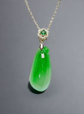 翠绿温润锁骨链好看百搭