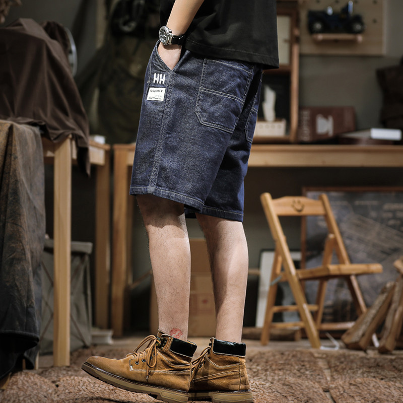 官方正品HH新款美式复古水洗直筒牛仔短裤男士夏季宽松休闲五分裤,淘宝优惠券,粉丝福利购,淘宝优惠卷