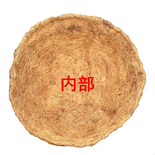 椰棕吊蓝 悬挂铁艺吊盆种植多肉圆形花盆壁挂花蓝椰棕篮吊球花架- - 图3