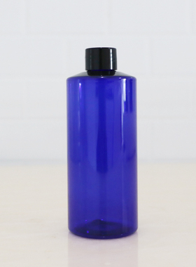 300ml圆形洗发水蓝色精油瓶子