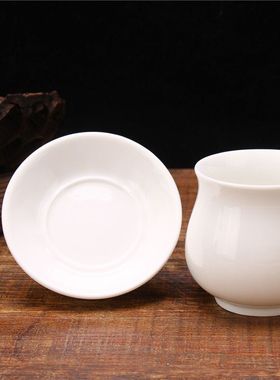 白色佛具佛堂陶瓷纯白无字莲花供水杯菩萨水杯大悲水供佛水杯