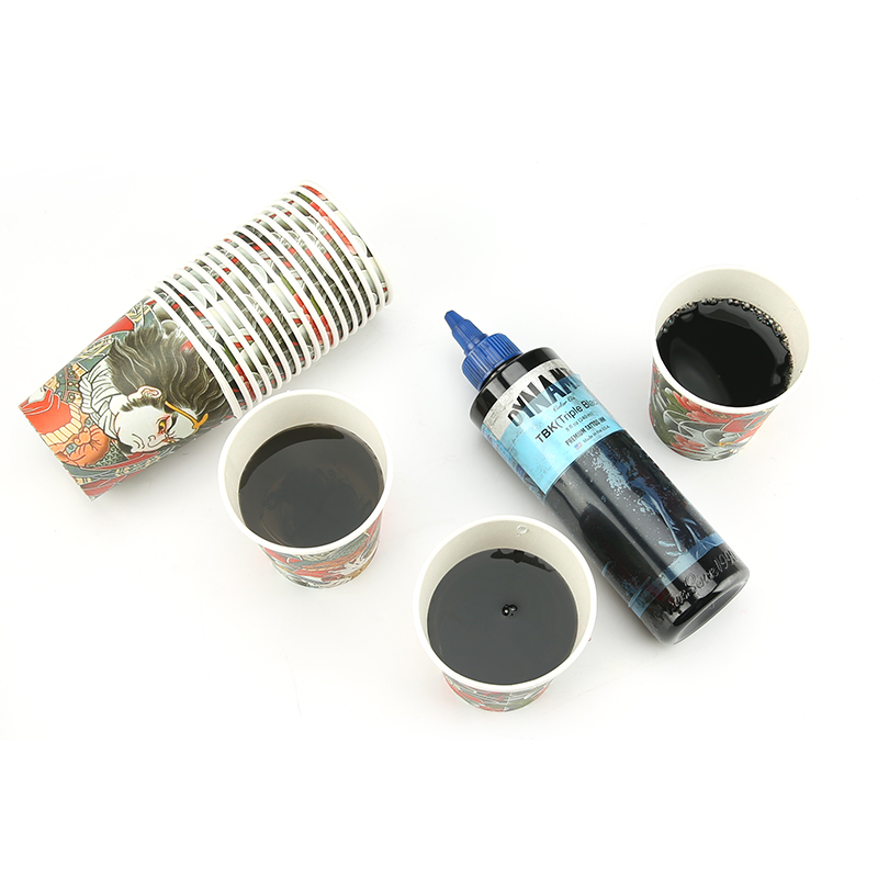 纹身涮针纸杯超大号色料杯200ml/个性清洗纸杯50PCS图案美妆工具-图3