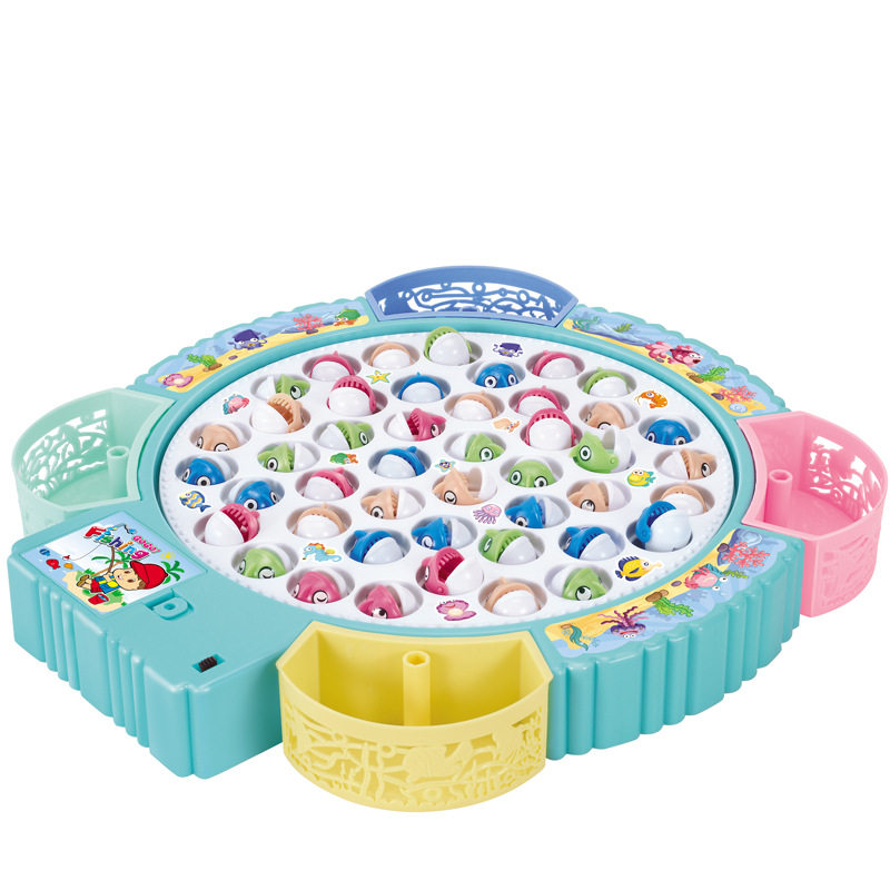 儿童电动玩具亲子盘磁性旋转音乐小孩益智早教礼物钓鱼类玩具,淘宝优惠券,粉丝福利购,淘宝优惠卷