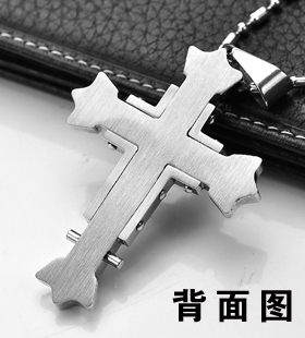 奢华非主流钛钢大款刻字男士项链