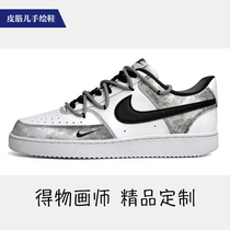 Custom Balls Shoes Get Things DIY Hand-painted Ink Fainting Minimalist Cleaning And Dyeing Deconstructed Laces Splash And Send Male Gifts