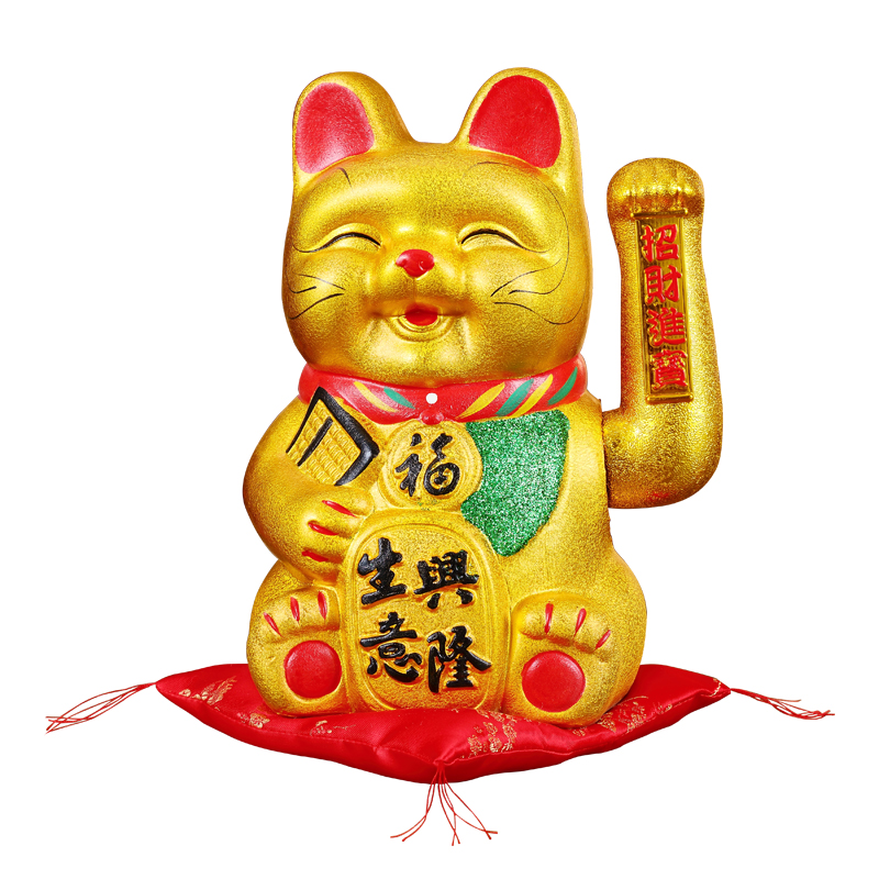 招财猫摆件开业发财猫摇手招手新店前台收银台陶瓷自动摇手礼品送 - 图3