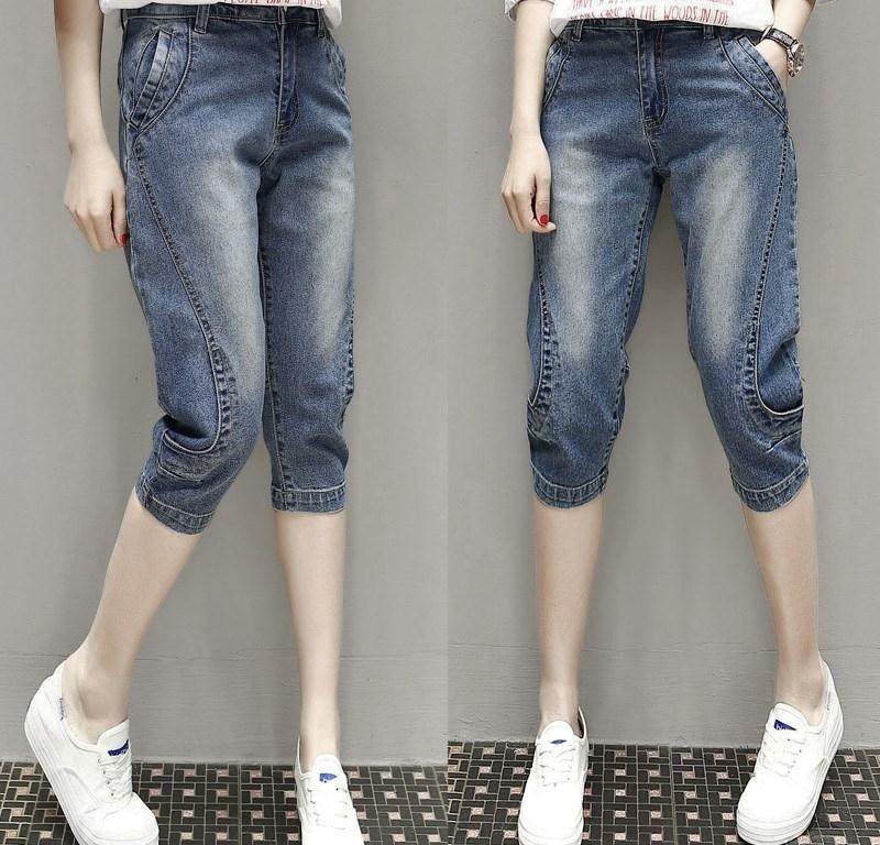 。美素芙六分裤女bf风潮嘻哈牛短裤 mysoulfor牛仔裤