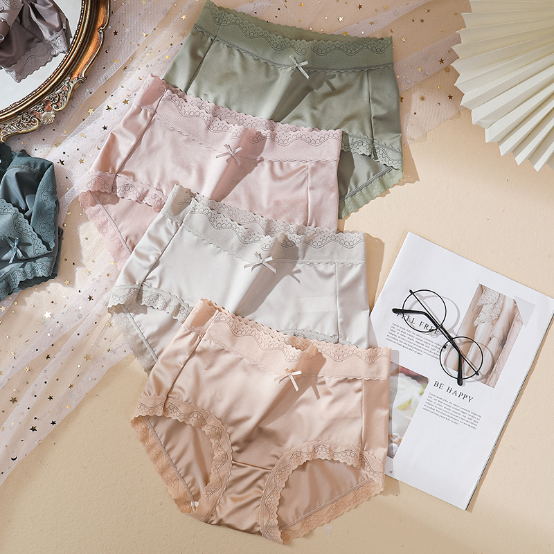 浪莎女士冰丝无痕纯棉裆抗菌内裤 浪莎启元女三角裤