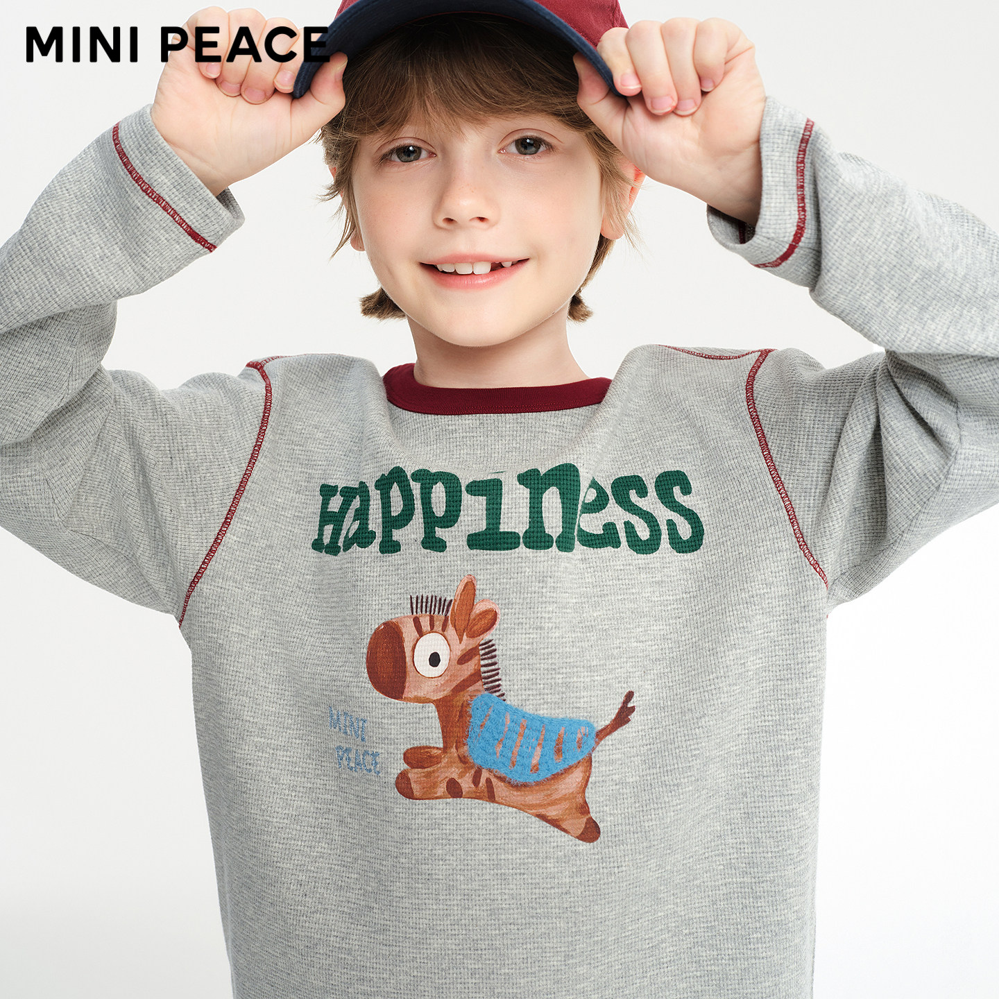 MINIPEACE太平鸟童装太平鸟童装男童长袖T恤春秋装卫衣上衣简潮新
