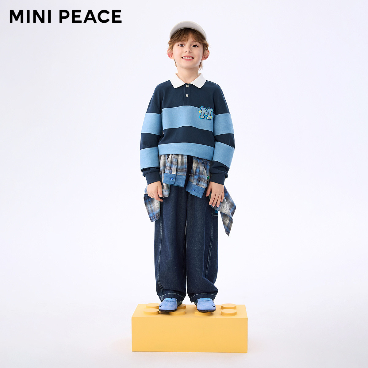 [吸湿速干]MINIPEACE太平鸟童装秋新男童POLO衫翻领儿童长袖T恤潮