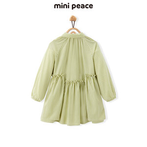 【专柜同款】minipeace太平鸟童装女童衬衫裙子春季小花连衣裙