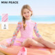 ຕ້ານ chlorine ແລະ elastic ສູງ MINIPEACE PEACEBIRD ເຄື່ອງນຸ່ງເດັກນ້ອຍຂອງເດັກຍິງ swimsuit ງາມ floral ແຂນຍາວຫນຶ່ງສິ້ນ swimsuit summer