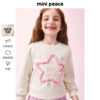MINIPEACE Peacebird children's clothing girls sweatshirt three-dimensional star long-sleeved round neck top sweet spring style