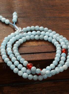 佛珠女士水晶手链天然海蓝宝