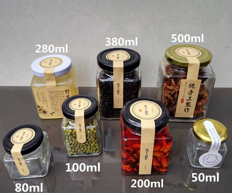 包邮特价四方瓶蜂蜜玻璃瓶果酱瓶酱菜瓶腐乳瓶燕窝瓶玻璃瓶子带盖,淘宝优惠券,粉丝福利购,淘宝优惠卷