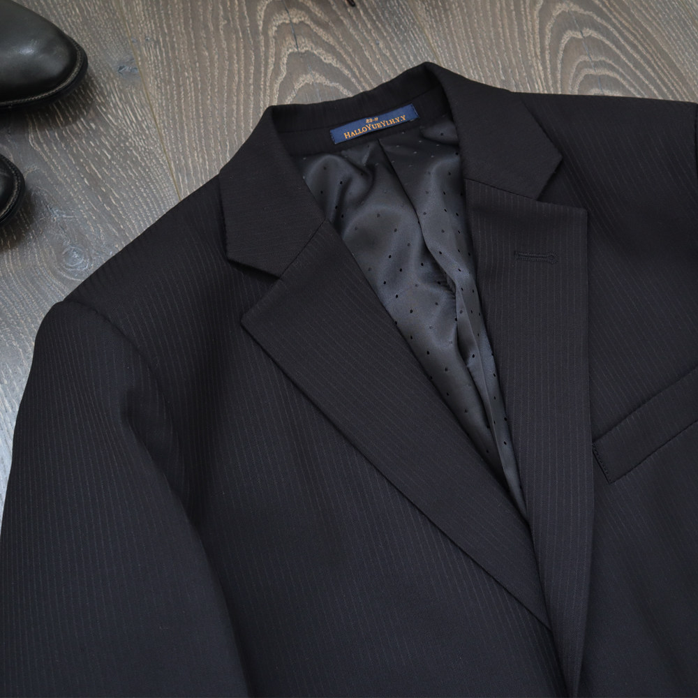 CALILENOW条纹黑色BLAZER布雷泽西装男西装外套LVY风休闲夹克单西,淘宝优惠券,粉丝福利购,淘宝优惠卷