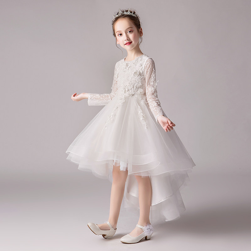 公主裙女童礼服生日小女孩花童婚纱主持人儿童钢琴演出服长袖秋冬,淘宝优惠券,粉丝福利购,淘宝优惠卷