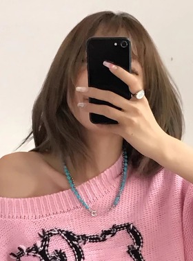 叠带双层别针串珠手链项链