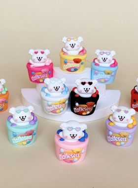 巧克力豆线条小狗 盲袋萌粒diy饰品挂件钥匙扣桌面小摆件树脂配件