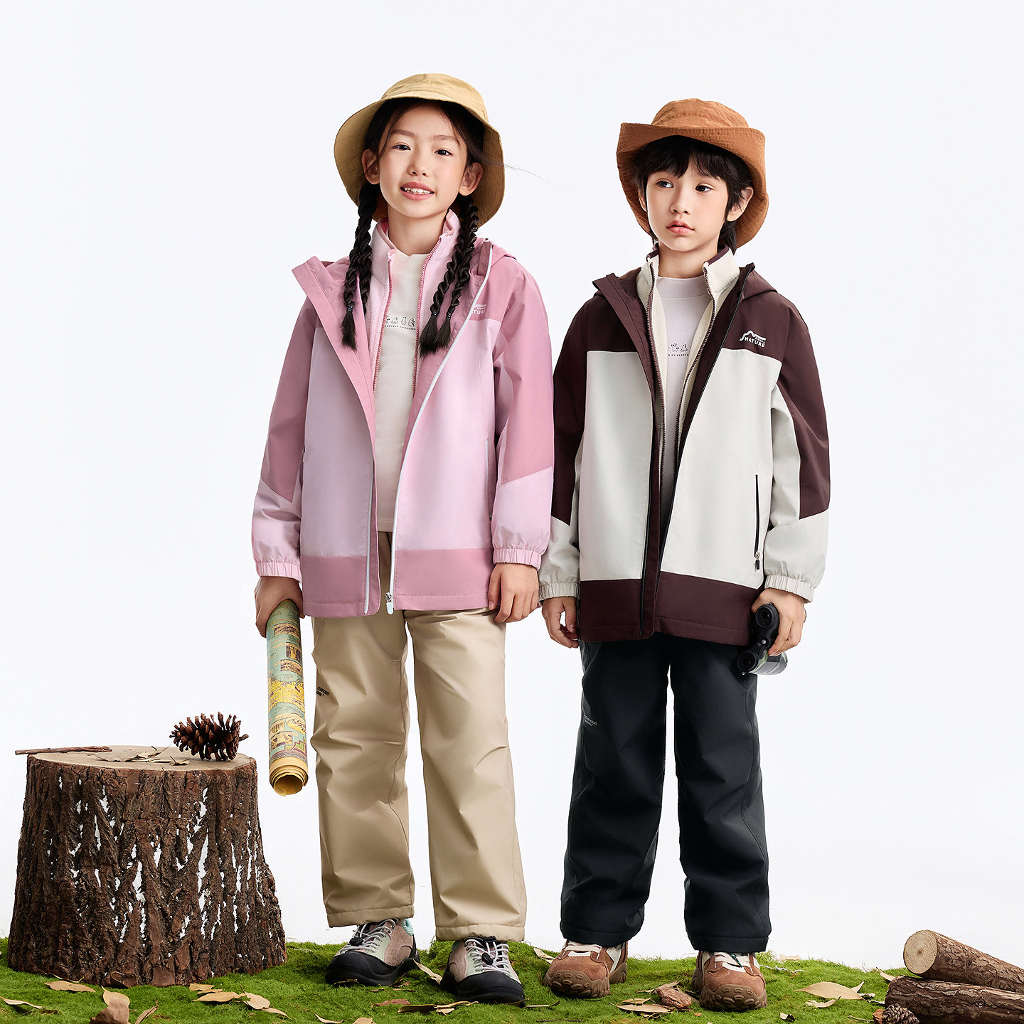 安奈儿男女童加绒风衣外套2025冬季新款防寒保暖可脱胆摇粒绒防寒,淘宝优惠券,粉丝福利购,淘宝优惠卷