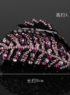 韩版大号水钻个性简约百搭风发夹