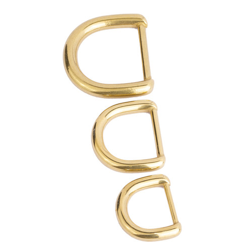 黄铜D型环纯铜无缝实心D型环 D扣 D型圈高端精铸手工箱包皮具配件-图3