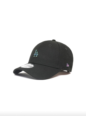 New Era & MLB纽亦华联名款 金属LA小logo系列道奇队弯檐棒球帽
