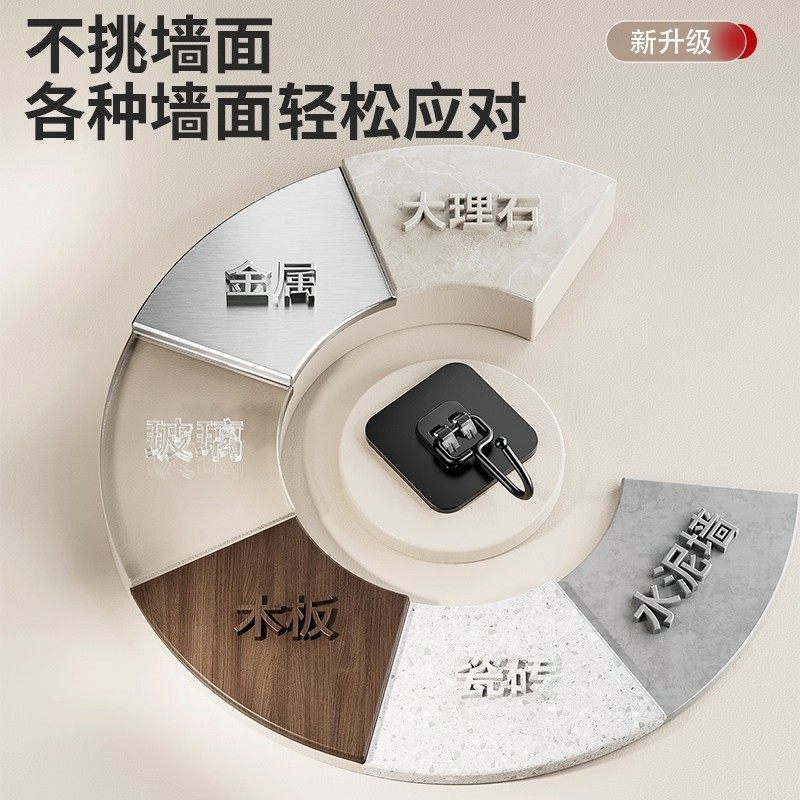 挂钩强力粘胶墙壁免打孔壁挂墙家用无痕承重厨房浴室门后粘贴粘钩,淘宝优惠券,粉丝福利购,淘宝优惠卷