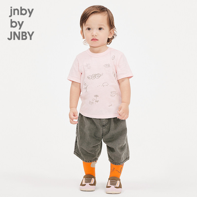 江南布衣婴童T恤纯棉时尚圆领图案圆领春