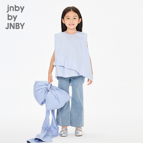 新款江南布衣童装牛仔长裤喇叭裤26春女童jnbybyjnby1Q3E11810 - 图1