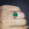 Natural Colombian emerald ring weight 1.29 carats 7.1*8.2mm Green with GRA certificate