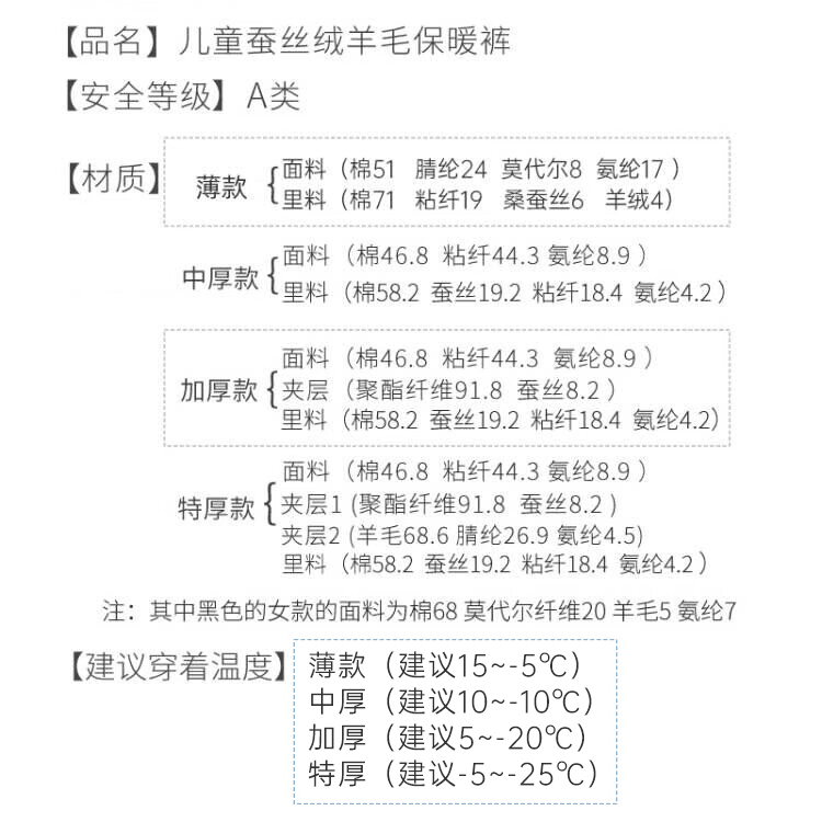 【A类】秋冬男童德绒保暖裤女童棉裤儿童加厚加绒羊毛蚕丝线裤