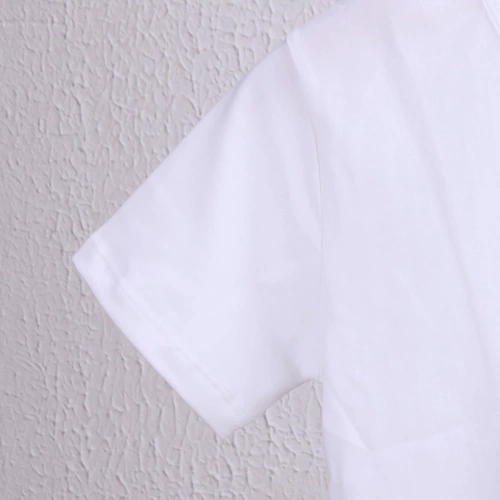 红舞鞋 Хлопковая белая современная спортивная одежда, форма для отдыха, короткий рукав